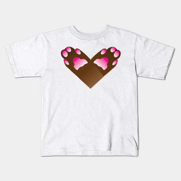 lovely paws Kids T-Shirt by Chaiyat